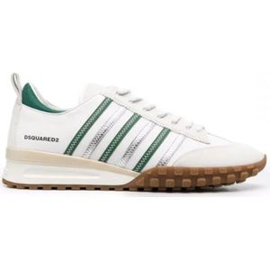 Dsquared2 Green Striped White Sneakers - Maat 41