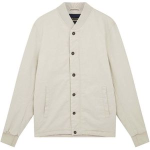 Lyle & Scott Gewatteerd herenjack met logo (Beige)