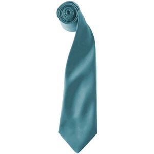 Premier Kleuren Heren Satin Clip Tie (Pakket van 2) (Teal)