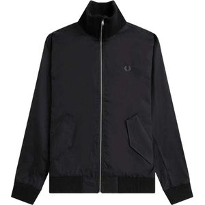 Fred Perry Heren Geribd Tennis Bomberjack (Zwart)