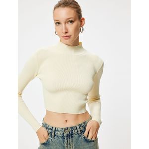 Koton - Trui - Sand - Knitwear - Lange Mouw - Slanke Pasvorm