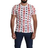 Dolce & Gabbana - Heren Top - Veelkleurig - Witte Hartprint T-shirt