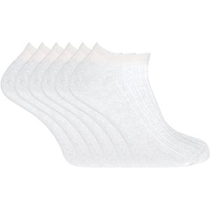 Ademende enkelsokken van 100% katoen voor heren - Wit