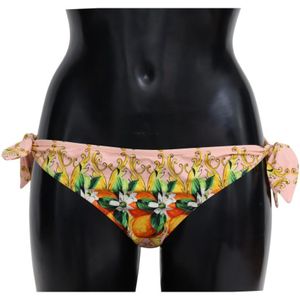 Dolce & Gabbana Bikinibroekje met veelkleurige oranje print voor dames