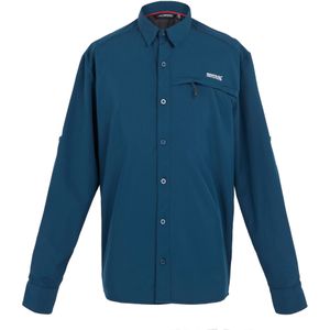 Regatta Geruit heren reishirt met lange mouwen (Maanlicht Denim)