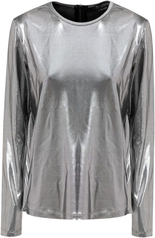 Tom Ford - T-shirt - Grijs - Viscose - Dames