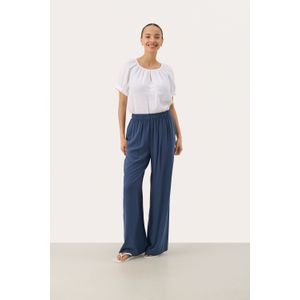 Part Two - Alfies - Broek - Duifblauw - Wide Leg - Mid Waist