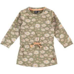 Babyface Gebloemde T-shirtjurk Groen - Maat 18M / 80cm