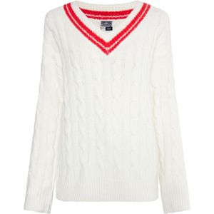 DreiMaster Maritim Trui  ecru / rood