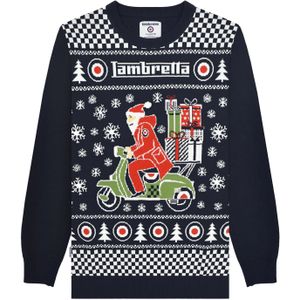 Lambretta Heren AW25 Scooter Kersttrui (Marine)