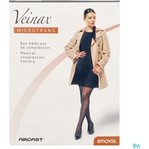 Veinax Knie-kous Vrouw Microtrans 3 Lang Zwart M3