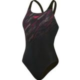 Speedo - HyperBoom Placement Muscleback Badeanzug Damen schwarz