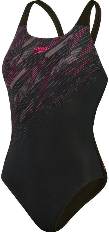 Speedo - HyperBoom Placement Muscleback Badeanzug Damen schwarz