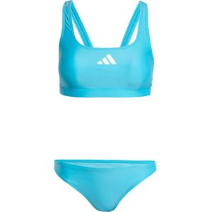 adidas - 3-Streifen V-Back Bikini Damen lucid cyan