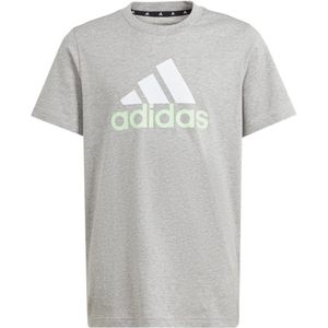 adidas - Essentials Two-Color Big Logo Cotton T-Shirt Kinder medium grey heather