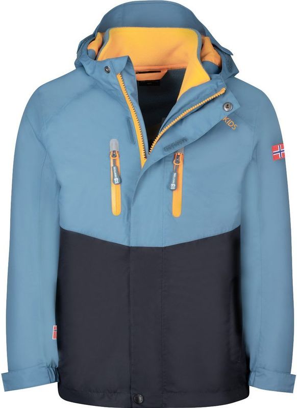 Trollkids - Bryggen 3in1 Doppeljacke Kinder steel blue