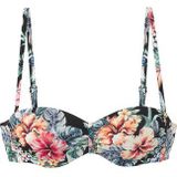 Lascana - Bügel Bandeau Top Damen black print