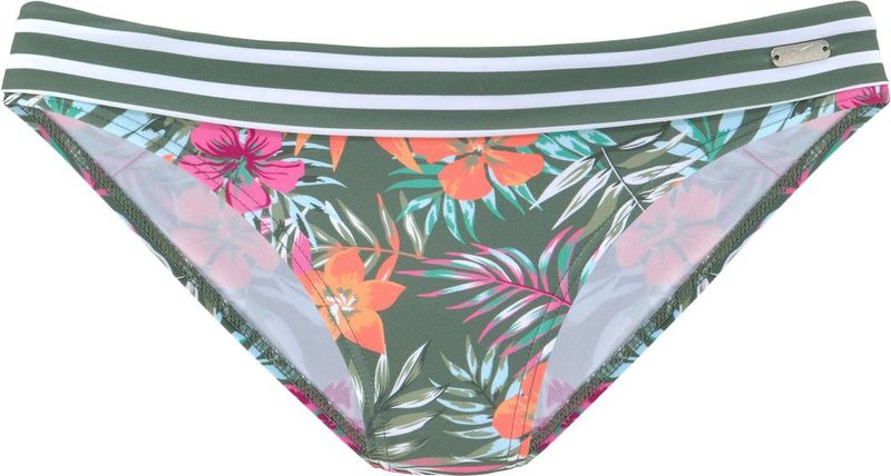 Lascana - Umschlaghose Damen oliv flower