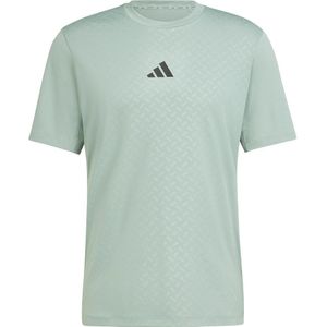 adidas - Power 3-Streifen T-Shirt Herren silver green
