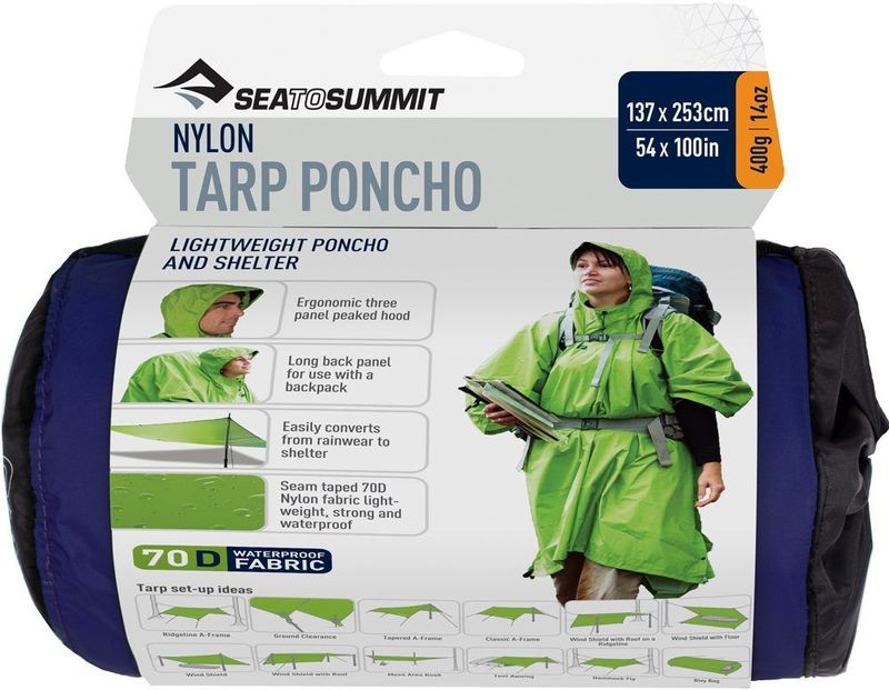 Sea to Summit - 70D Tarp Poncho blau