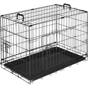 Hondenkooi-roosterbox Luna, opvouwbaar, met 2 deuren - 78 x 48 x 52,5 cm