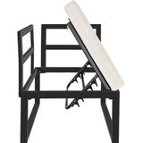 Tectake Tuin-loungeset Eliar - 4-delig - Aluminium Frame - Zwart