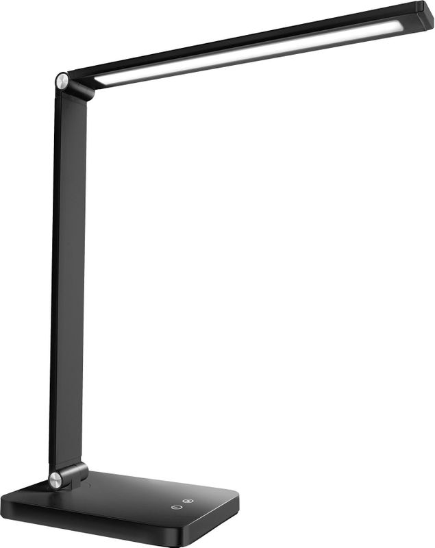 Tectake - Novaly - Bureaulamp - Zwart - Dimbaar, Inklapbaar, 5W