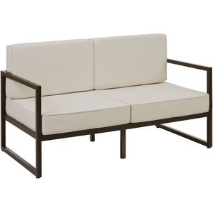 Tuin-loungebank Comosa, 2-zits, ultradikke kussens - bruin / beige