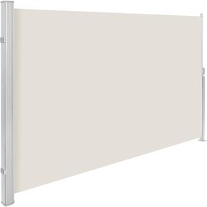 Aluminium windscherm uitschuifbaar met oprolmechanisme - 180 x 300 cm, beige