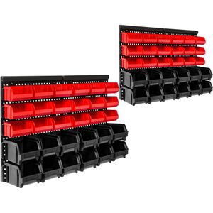 Stapelboxen wandrek 31 vakken - Set van 2