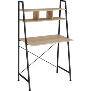 Bureau Exeter 85,5x46,5x140cm - Industrieel licht hout, eiken Sonoma
