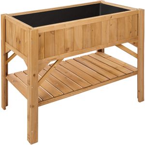 Hoge plantenbak met legplank 119x53x90cm - bruin