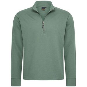 Stijlvolle herenpolo met lange mouwen - Groen - M