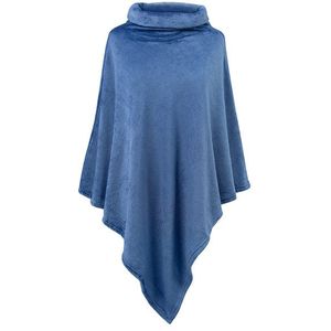 Comfortabele poncho voor binnen of buiten - Blauw