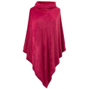 Comfortabele poncho voor binnen of buiten - Rood