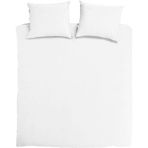 Heerlijk zacht percale katoenen dekbedovertrek - Wit - 200x200/220 cm + 2x 60x70 cm