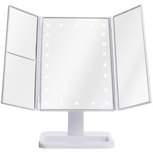 Make-up spiegel met licht en vergroting - Wit