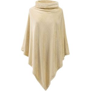 Comfortabele poncho voor binnen of buiten - Camel