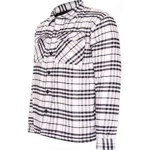 Heerlijk warm, gevoerd houthakkershemd met ruiten - Wit - M