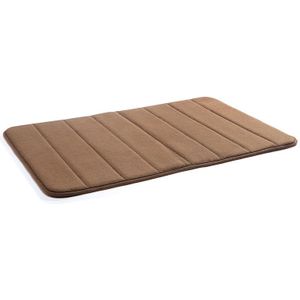 Zachte, anti-slip memory foam badmat - Koffie - 2 stuks