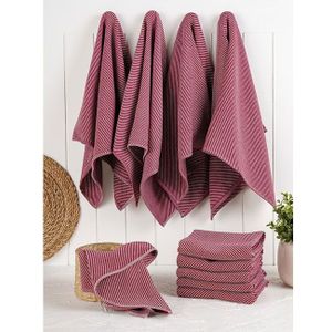 Set van 10 keukenhanddoeken - Rood