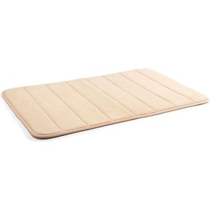 Zachte, anti-slip memory foam badmat - Beige - 2 stuks