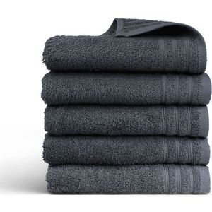 Handdoek Home Collectie - 5 stuks - 70x140 - antraciet