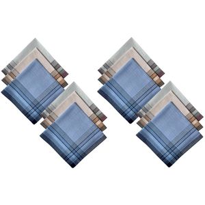 Zachte katoenen zakdoeken in handige set van 12 stuks - Pastel (heren)
