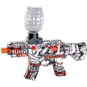 ARMY speelgoed wapen met ratel - Zwart / Geel / Groen - 37,5 cm