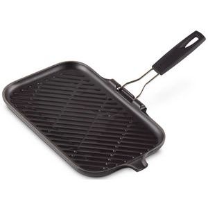 Le Creuset Grillplaat Rechthoekig/ Inklapbare Greep Rechthoekig 36 × 20 cm - Zwart