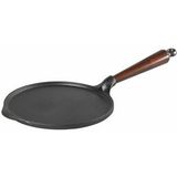 Skeppshult Pannenkoekenpan 23 cm - Ambachtelijk gietijzer - Houten steel