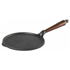 Skeppshult Pannenkoekenpan 23 cm - Ambachtelijk gietijzer - Houten steel