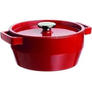 Pyrex Slowcook Rond Rood 3,6 L Braadpan - Hoogwaardig gietijzer - Ovenbestendig