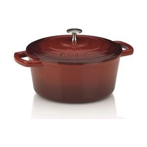 Braadpan Gietijzer Rood, 24 cm - Kela | Calido